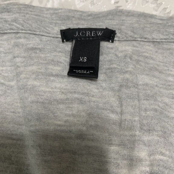 j crew womens solid gray Round Neck short sleeve top t shirt xs - Picture 3 of 4